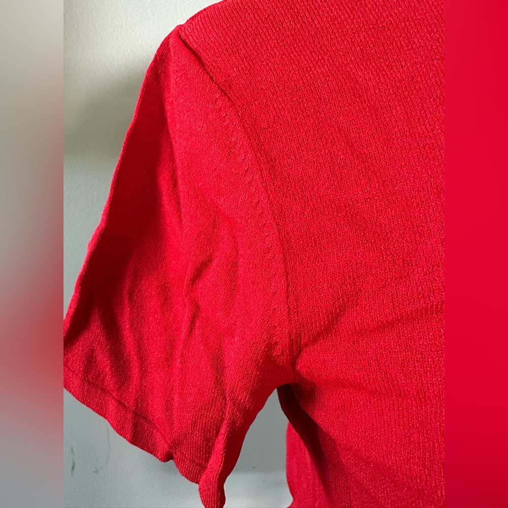 Kasper Vibrant Red Short Sleeve Top - Picture 3 of 7